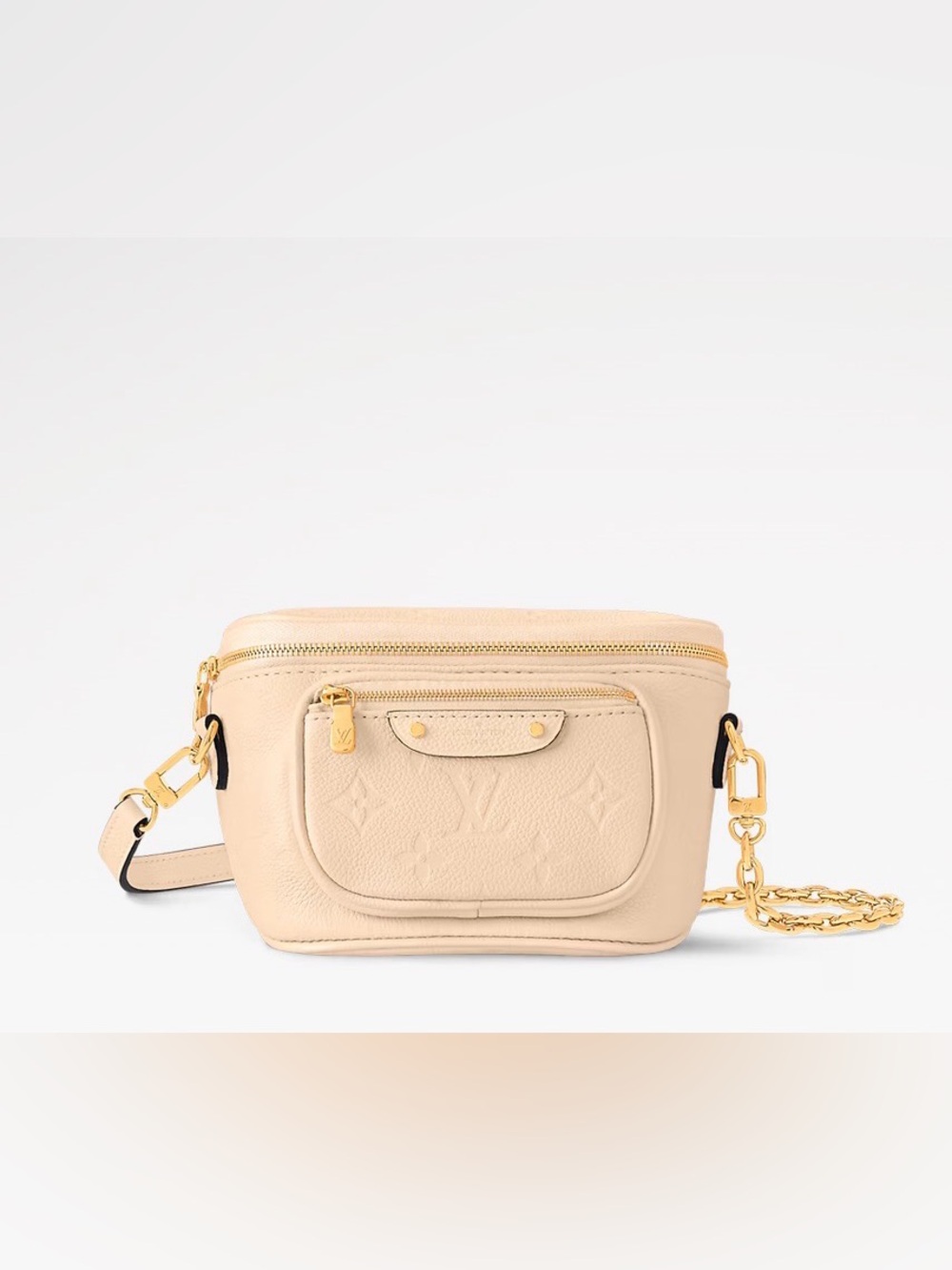 Louis Vuitton Cream Leather Monogram mini bum bag